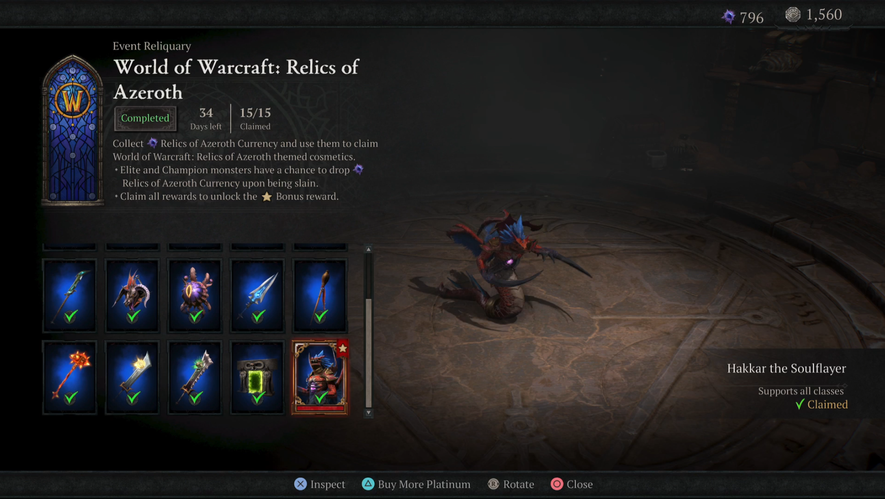 Коллаборация с World of Warcraft — реликварий Relics of Azeroth