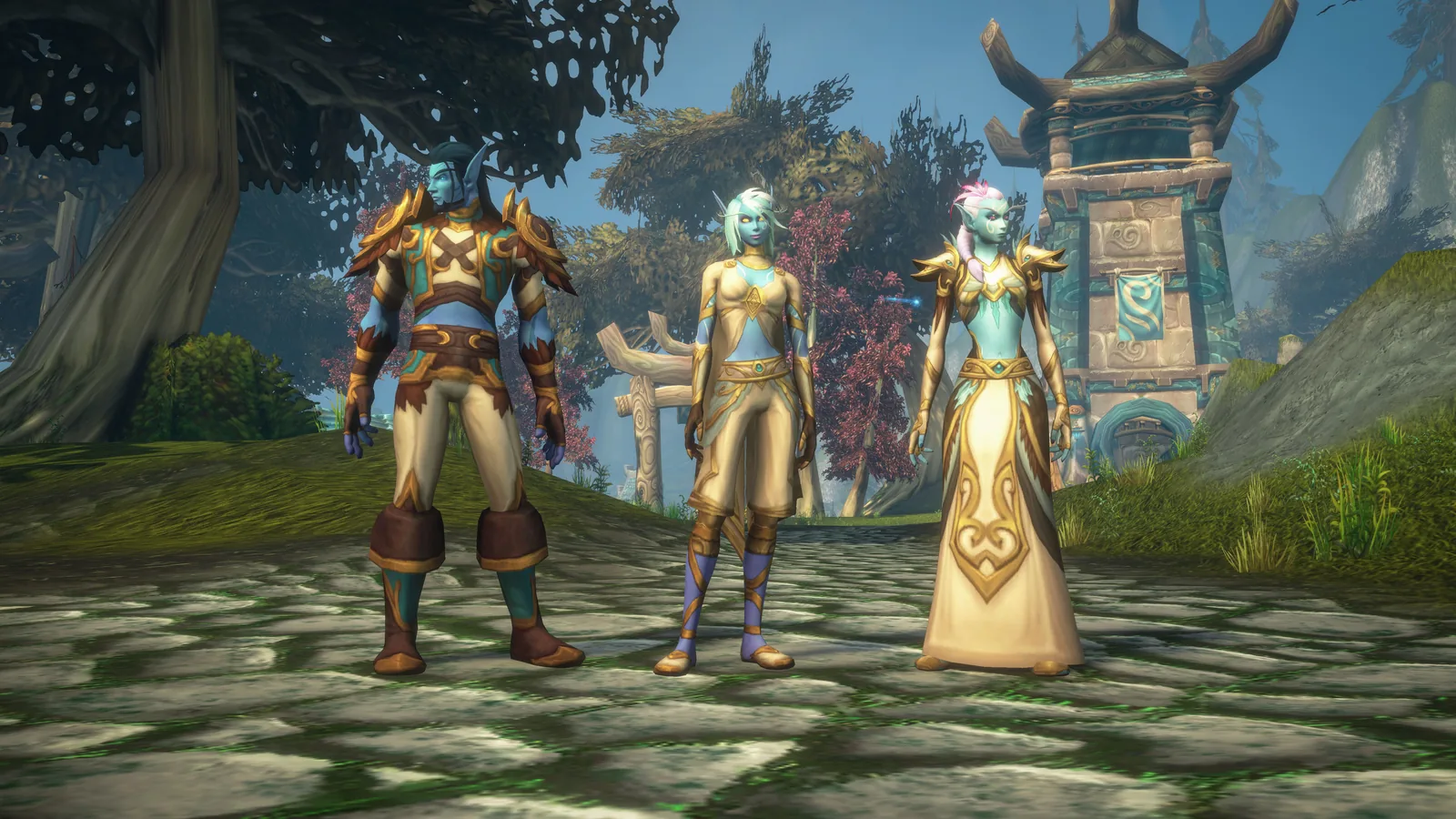 Персонажи новой расы Skyborne в World of Warcraft: Forever
