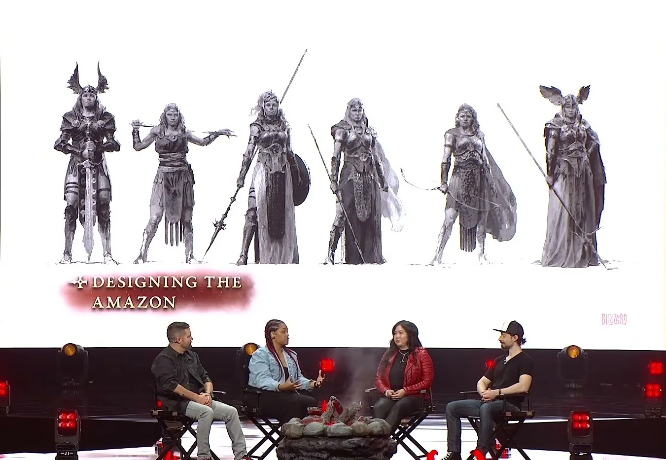 Эскизы амазонки на панели Diablo IV: What's Next