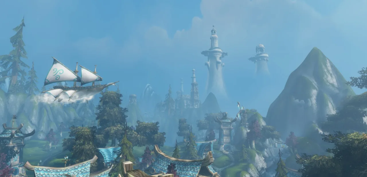 Остров Зефрис, родина небеснорождённых, в World of Warcraft: Forever
