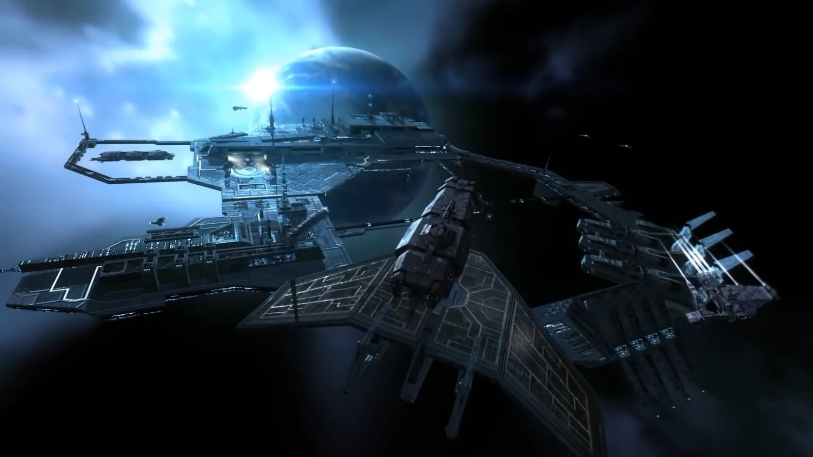 Цитадель в космосе, кадр из трейлера EVE Online